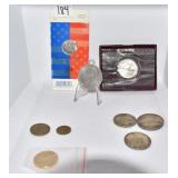 1992 LIBERTY HALF DOLLAR, 76 DOLLAR, 1999 AM.