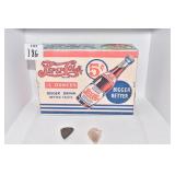 PEP-COLA REPRODUCTION BOX AND 2 ARROW HEADS,