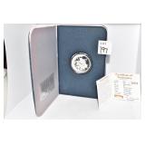 DISNEY 1 TROY OZ. SILVER COIN IN CASE - 1989 IN