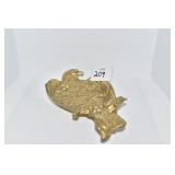 BRASS EAGLE DISH 6.5" LONG - R. KERN LIGONIER, PA