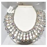 CRYSTAL CHOKER NECKLACE NEW GARDENIA