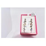 CHRISTINE SIRLANO NY EARRINGS 3" PIERCED DROP