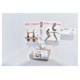BETSY JOHNSON 2 PAIRS NEW PIERCED EARRINGS -SNAKE