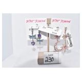 BETSY JOHNSON 2 PAIR NEW PIERCED EARRINGS,