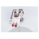 BETSY JOHNSON CAT NECKLACE IN BOX W/ EARRINGS AND