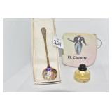 EVE ST. LAURENT PERFUME, DECORATED PLATED SPOON