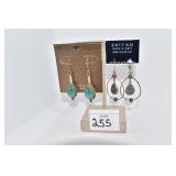 STERLING SILVER INDIA EARRINGS 2 PAIRS