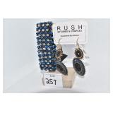 RUSH BY DENIS & CHARLES BEADED EARRINGS AND