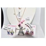BETSEY JOHNSON 26" EIFEL TOWER NECKLACE AND