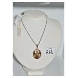 LA PLATA STERLING SILVER REVERSIBLE NECKLACE 14"