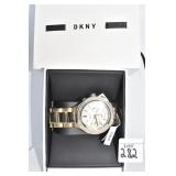 DKNY WATCH NEW IN BOX W/ PLASTIC OVER CRYSTAL