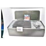 NFL STEELER TIN W/ WATCH AND TRI-FOLD WALLET W/