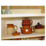 BEAN POTS AND TEAPOT