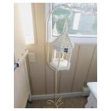 METAL AND WOOD BIRDCAGE, 48" TALL