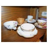 TEACUPS & SAUCERS INC LIMOGES, FRANCE, ETC.