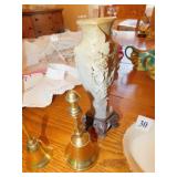 LENOX BOWL, SOAPSTONE BUD VASE, BELLS