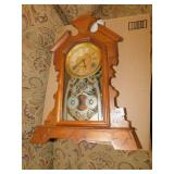 VINTAGE WALL CLOCK WITH KEY, NOT SURE ON WORKING