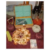SEWING BASKET, WREATH, PUMPKIN
