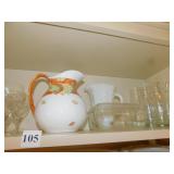 TALL GLASSES HAND PAINTED, PITCHER