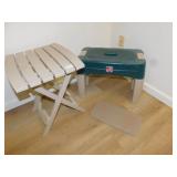 STEPPING STOOL & PLASTIC BENCH FOR GARDENING