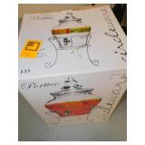 GLASS BEVERAGE CONTAINER AND STAND