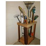 TOOL RACK AND TOOLS RAKES, ETC.