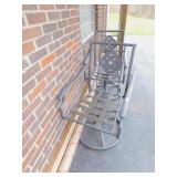 CAST ALUMINUM SWIVEL ARM CHAIRS TWO