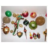 GROUP OF GLASS ORNAMENTS AND OTHERS