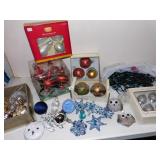 ORNAMENTS, OWL ORNAMENTS, LIGHTS, ETC.