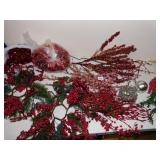 ARTIFICIAL HOLLY BERRIES, CANDLE RINGS, TOTE,