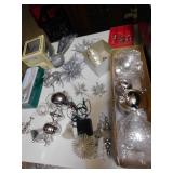 LARGE GROUP OF RED SPRIGS AND DECORATIONS FOR