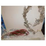 SILVER AND WHITE SWAG, LARGE DECORATIVE PICKS