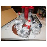 SILVER POINSETTIA CLIPS, ORNAMENTS, ETC.