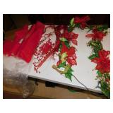 DECO MESH RIBBON, LIGHTED POINSETTIA SWAG, ETC.