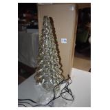 MERCURY GLASS LIGHTED TREE IN OB 16.5" H