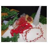 GARLAND, HOLLY BERRY DÉCOR, SILVER TREE, ETC.