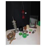 METAL VINTAGE LIGHT, UNIQUE VASE, CANDLE HOLDERS