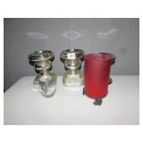 PILLAR CANDLE HOLDERS, 7.25" H, VOTIVE HOLDER,