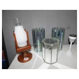 MIRRORED CANDLE HOLDERS, ETC.