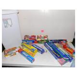 WASTE CAN FILLED WITH FOIL, ETC.