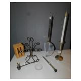 MIKASA PLATINUM GLASS CANDLE HOLDER, OTHER CANDLE