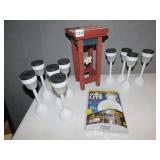 SOLAR LIGHTS, MINI STOOL 12" H X 6" W, OVER LITE