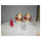 ROLLY POLLY SANTA, LANTERN, ETC