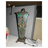24" H STAINED GLASS LAMP