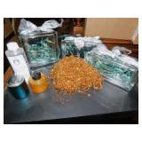 LIGHT UP GLASS BLOCKS, GOLD AND LAMP OIL, LIGHTER