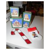 CRYSTAL FALLS VILLAGE MINI HOUSES-STAINED GLASS