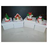 4 WESTIE DOG ORNAMENTS