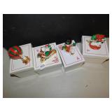 4 WESTIE DOG ORNAMENTS