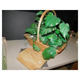LARGE BASKET W/ ARTIFICIAL TREE AND S MONO TRAY