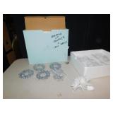 12 CLIP ON LIGHTS, MINI WREATHS, BIRD, ETC.